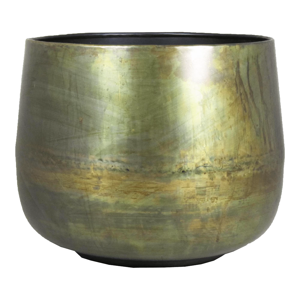 Bloempot Athene - D29 X H25cm - Groen Platina 1 Bloempot Athene - D29 X H25cm - Groen Platina