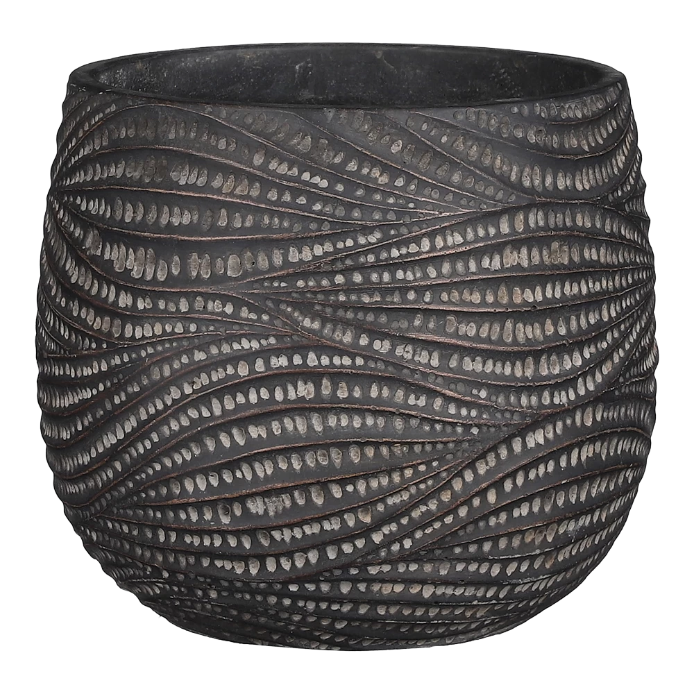 Bloempot Hendrick - D19 X H17cm - Bruin 1 Bloempot Hendrick - D19 X H17cm - Bruin