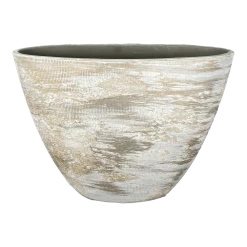 Bloempot Miami Ovaal - L33 X D13 X H24cm - Grijs