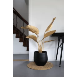 Bloempot Petra - D23 X H20cm - Mat Zwart -Woondecoratie Winkel bloempot petra mat zwart 3