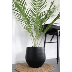 Bloempot Petra - D33 X H31cm - Mat Zwart -Woondecoratie Winkel bloempot petra mat zwart 4 1