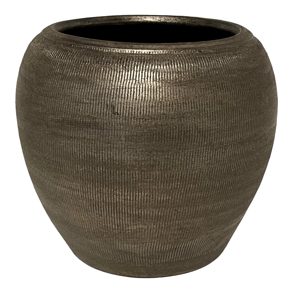 Bloempot Phoenix - D39 X H36cm - Zilver 1 Bloempot Phoenix - D39 X H36cm - Zilver