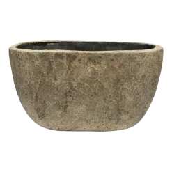 Bloempot Shanon Ovaal - L45 X B18 X H26cm - Cream