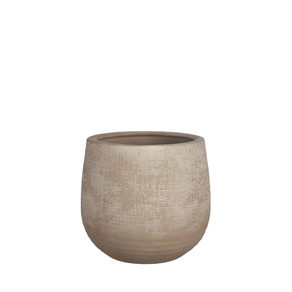 Bloempot Victor - H16 X D19cm - Beige 1 Bloempot Victor - H16 X D19cm - Beige