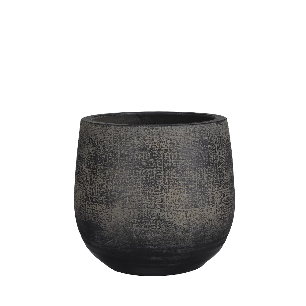 Bloempot Victor - H19 X D21cm - Donker Bruin