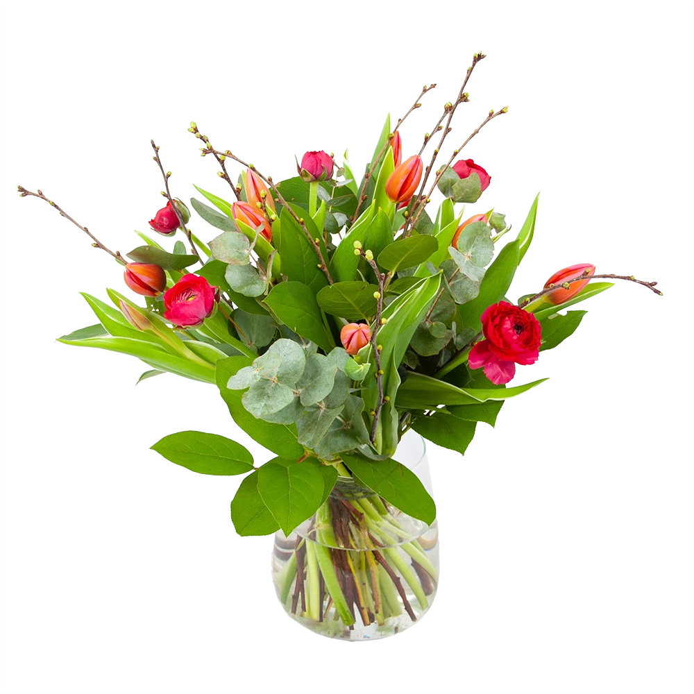 Boeket Vrolijk Roze Middel 1 Boeket Vrolijk Roze Middel