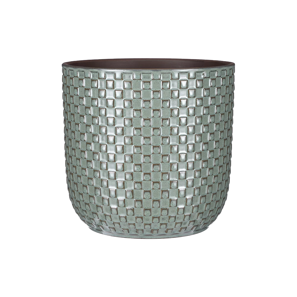 Bloempot Daan - D21.5 X H20.5cm - Groen 1 Bloempot Daan - D21.5 X H20.5cm - Groen