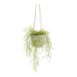 Hangpot Resa - D18,5 X H17cm - Lichtgrijs -Woondecoratie Winkel hangpot resa d18 5 x h17cm lichtgrijs hangpot 4 1