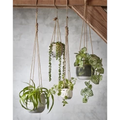 Hangpot Resa - D18,5 X H17cm - Lichtgrijs -Woondecoratie Winkel hangpot resa d18 5 x h17cm lichtgrijs hangpot 5 1