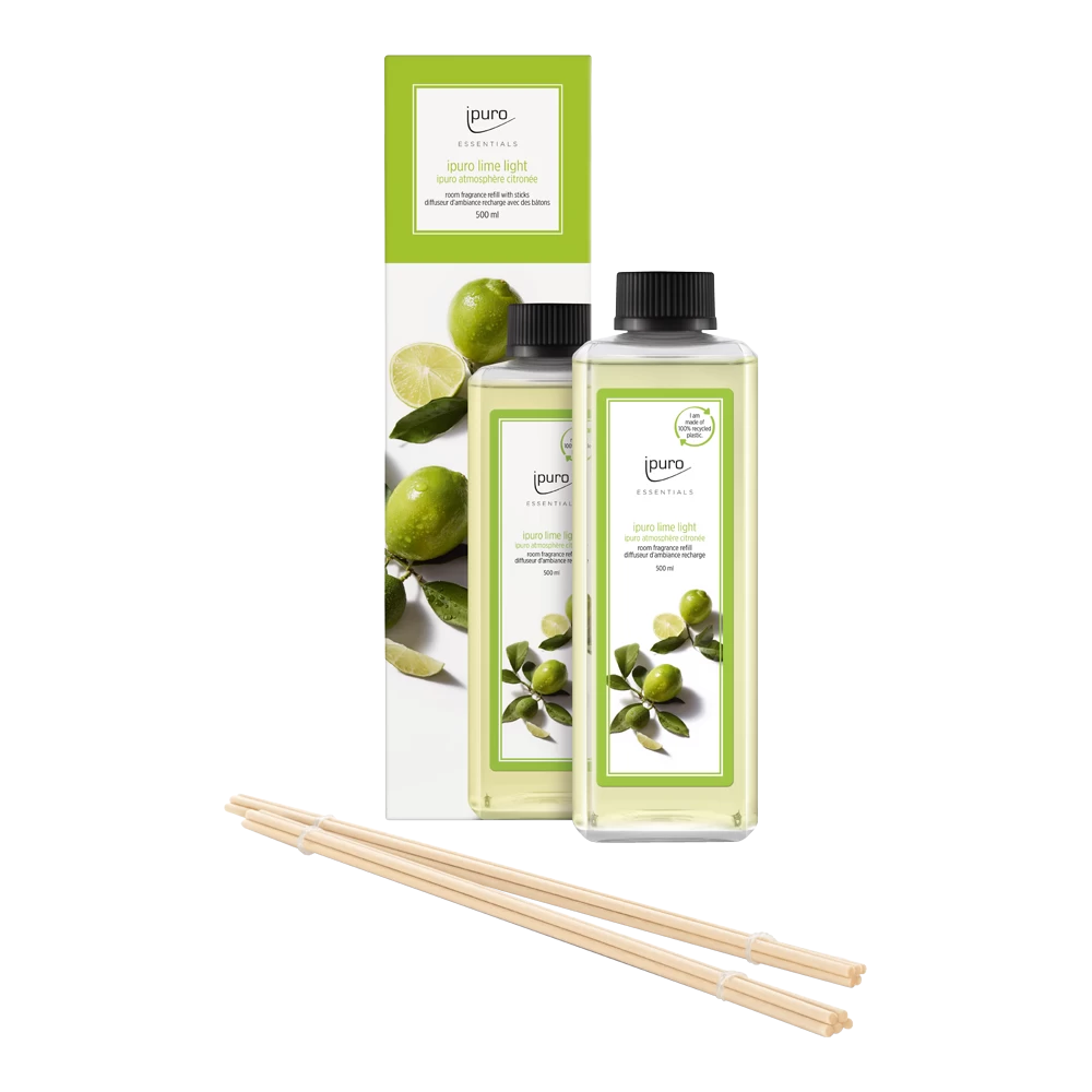 Ipuro Refill Lime Light 500ml - Navulling Geurstokjes 1 Ipuro Refill Lime Light 500ml - Navulling Geurstokjes