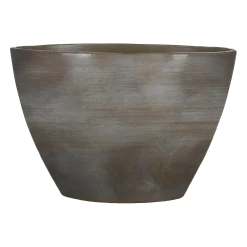 Bloempot Lester Ovaal - L40 X B20 X H27cm - Donkergrijs