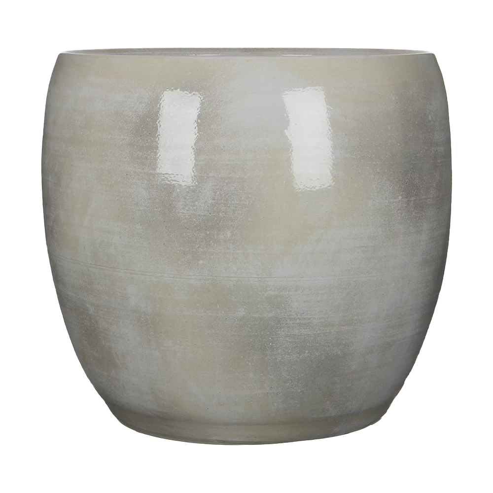 Bloempot Lester - D38 X H35cm - Lichtgrijs 1 Bloempot Lester - D38 X H35cm - Lichtgrijs