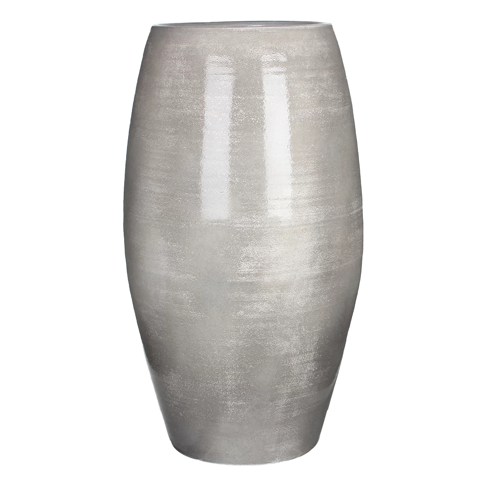 Bloempot Lester Hoog - D39 X H70cm - Lichtgrijs 1 Bloempot Lester Hoog - D39 X H70cm - Lichtgrijs