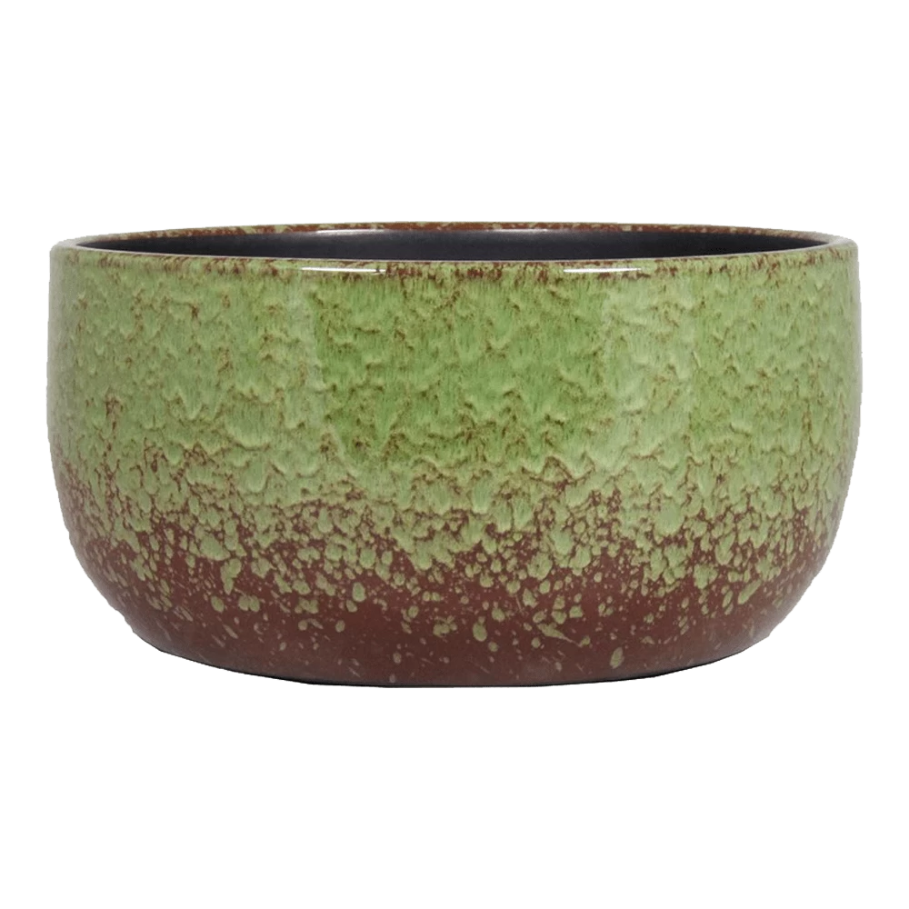 Plantenschaal Sepp - D35 X H17cm - Groen 1 Plantenschaal Sepp - D35 X H17cm - Groen