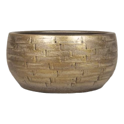 Plantenschaal Steef - D27 X H14cm - Industrieel Goud