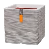 Capi Plantenbak Vierkant Nature Rib NL - L50 X B50 X H50cm - Ivoor