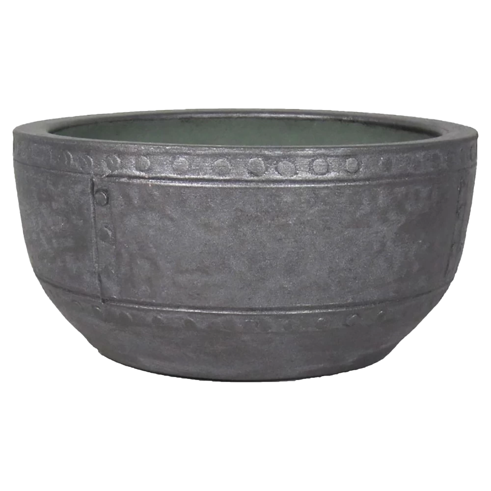 Plantenschaal Fien - D29 X H14cm - Antraciet 1 Plantenschaal Fien - D29 X H14cm - Antraciet