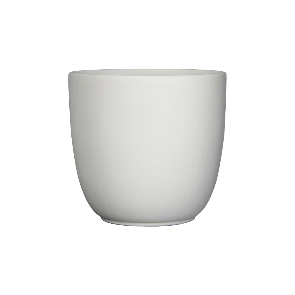 Bloempot Tusca - D28 X H25cm - Mat Wit 1 Bloempot Tusca - D28 X H25cm - Mat Wit