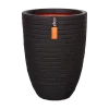 Capi Bloempot Nature Elegant Row NL - D46 X H58cm - Zwart