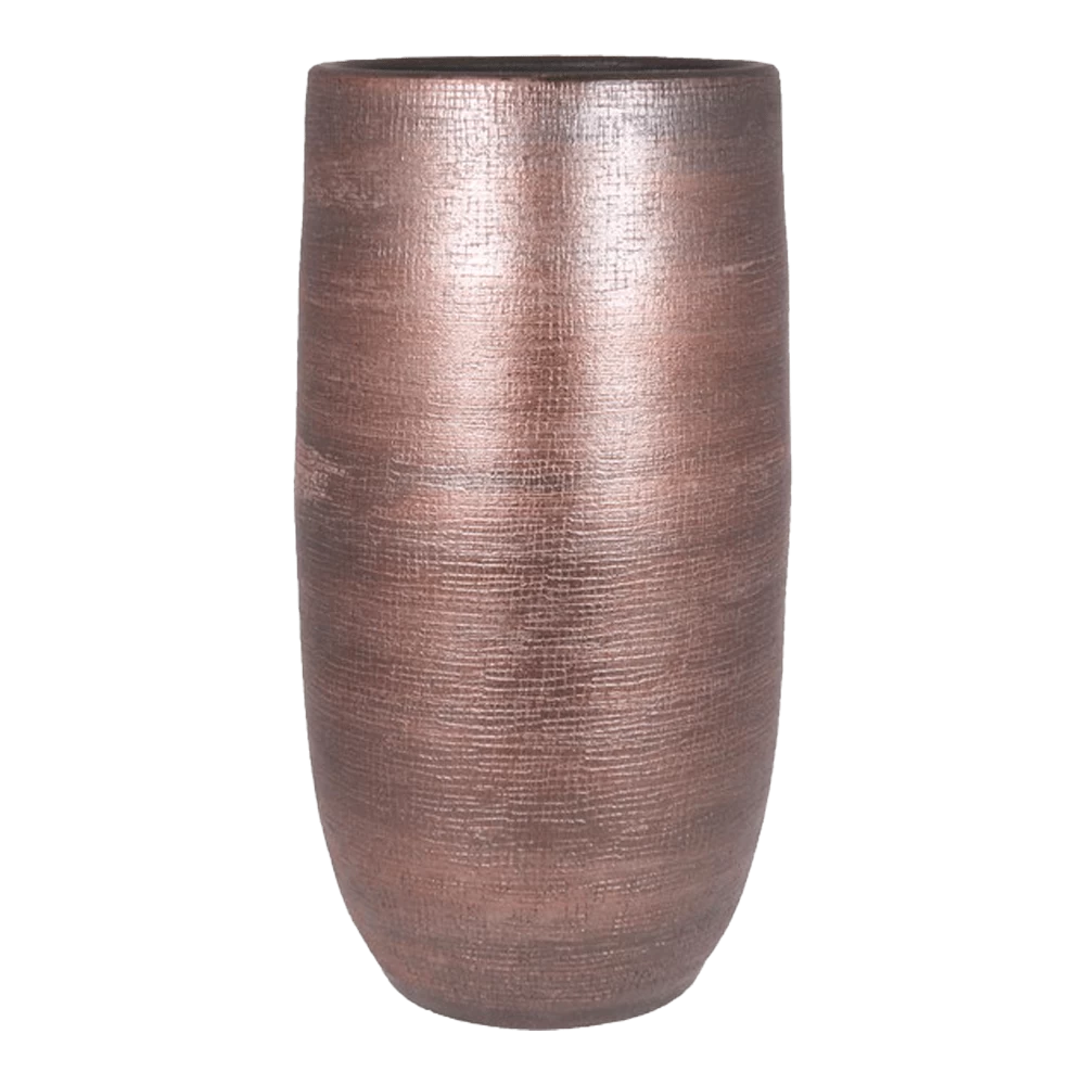 Bloempot Mira Hoog - D29 X H60cm - Koper 1 Bloempot Mira Hoog - D29 X H60cm - Koper