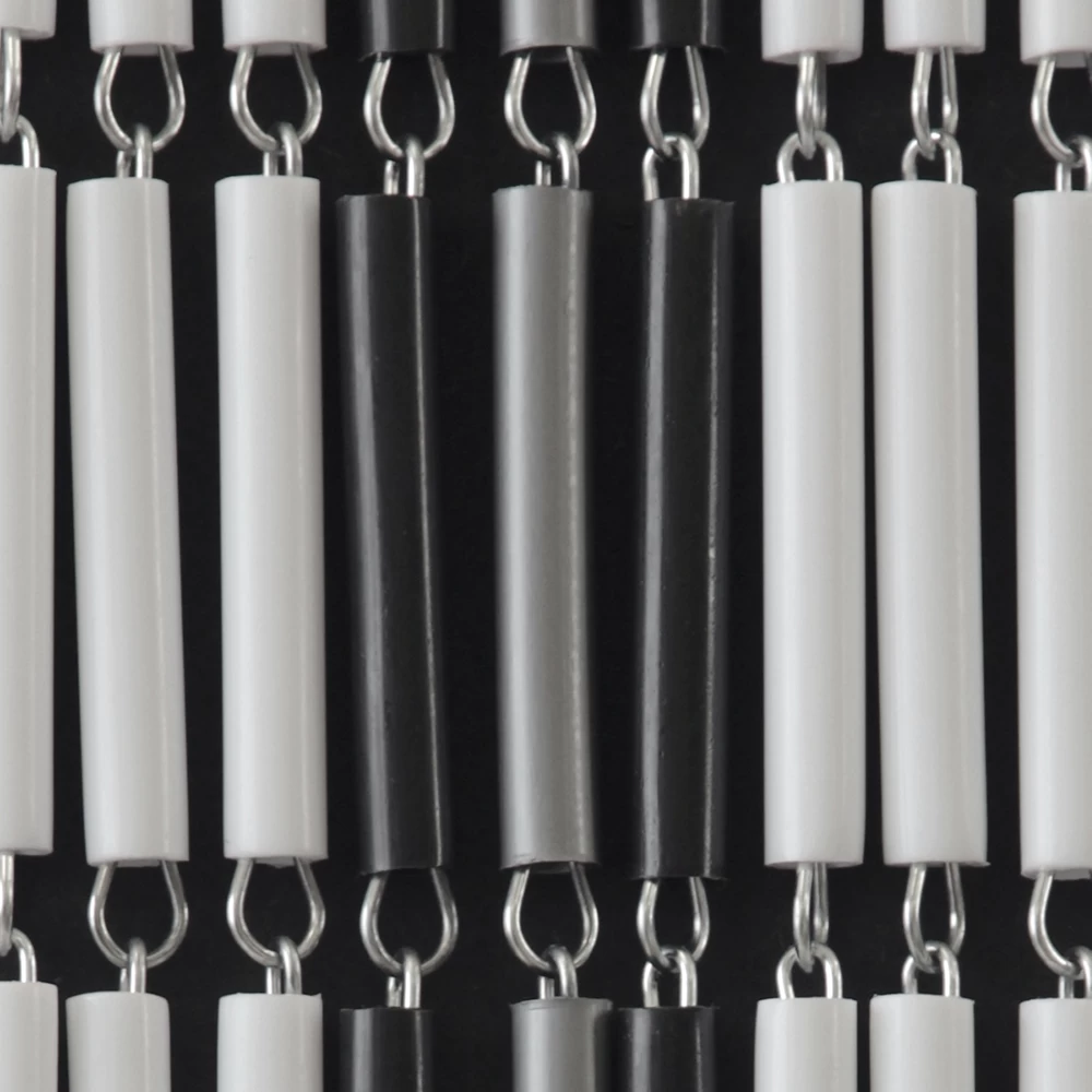 Vliegengordijn Banen - Wit/Zwart/Zilver - 90 X 210cm - Sun-Arts - Afbeelding 4