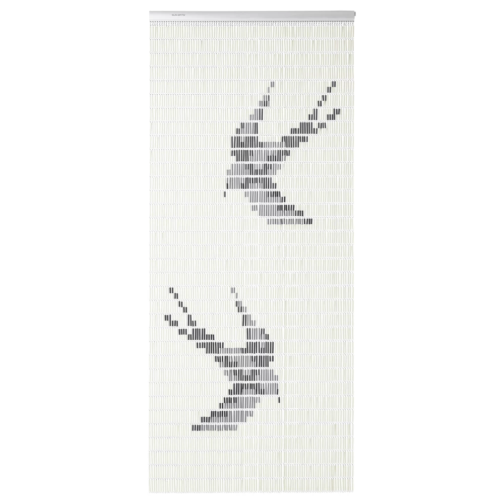 Vliegengordijn Zwaluwen - Creme/Zwart - 100 X 232cm - Sun-Arts