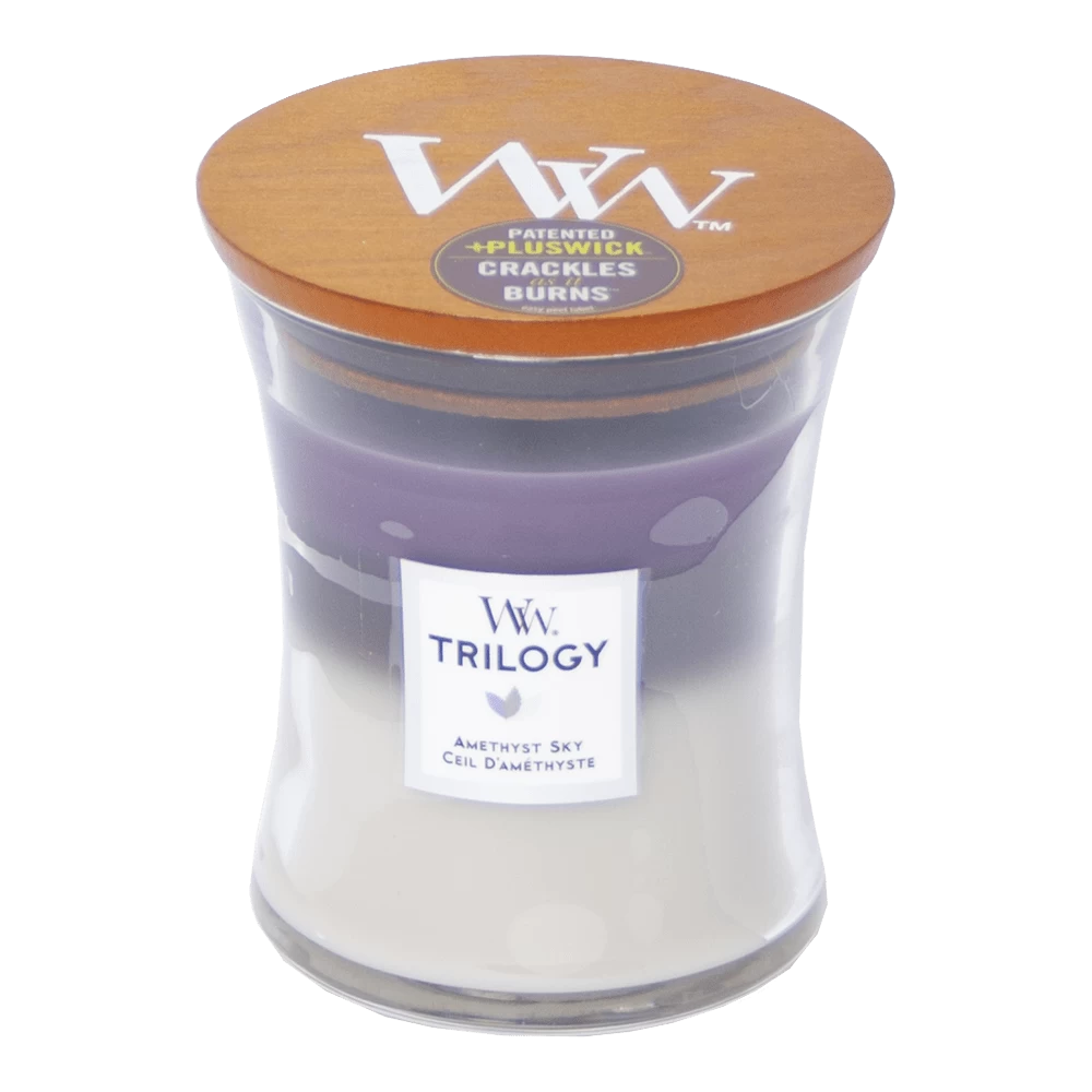 Woodwick Amethyst Sky Trilogy Medium Candle - Geurkaars 1 Woodwick Amethyst Sky Trilogy Medium Candle - Geurkaars
