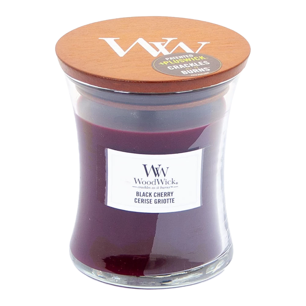 Woodwick Black Cherry Medium Candle - Geurkaars 1 Woodwick Black Cherry Medium Candle - Geurkaars