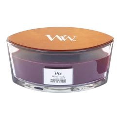 Woodwick Black Plum Cognac Ellipse Candle - Geurkaars