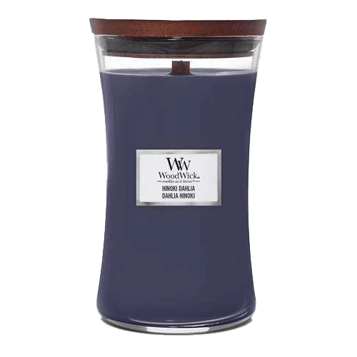 Woodwick Hinoki Dahlia Large Candle - Geurkaars 1 Woodwick Hinoki Dahlia Large Candle - Geurkaars