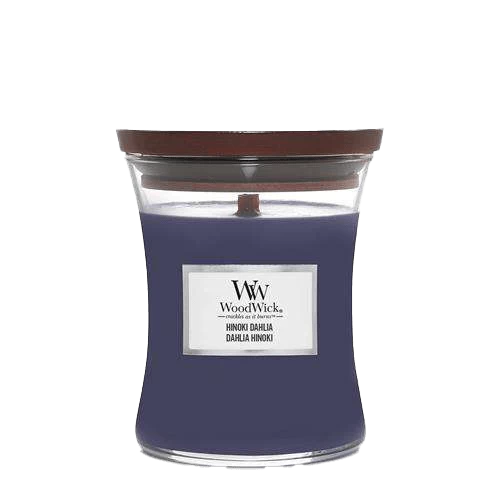 Woodwick Hinoki Dahlia Medium Candle - Geurkaars 1 Woodwick Hinoki Dahlia Medium Candle - Geurkaars