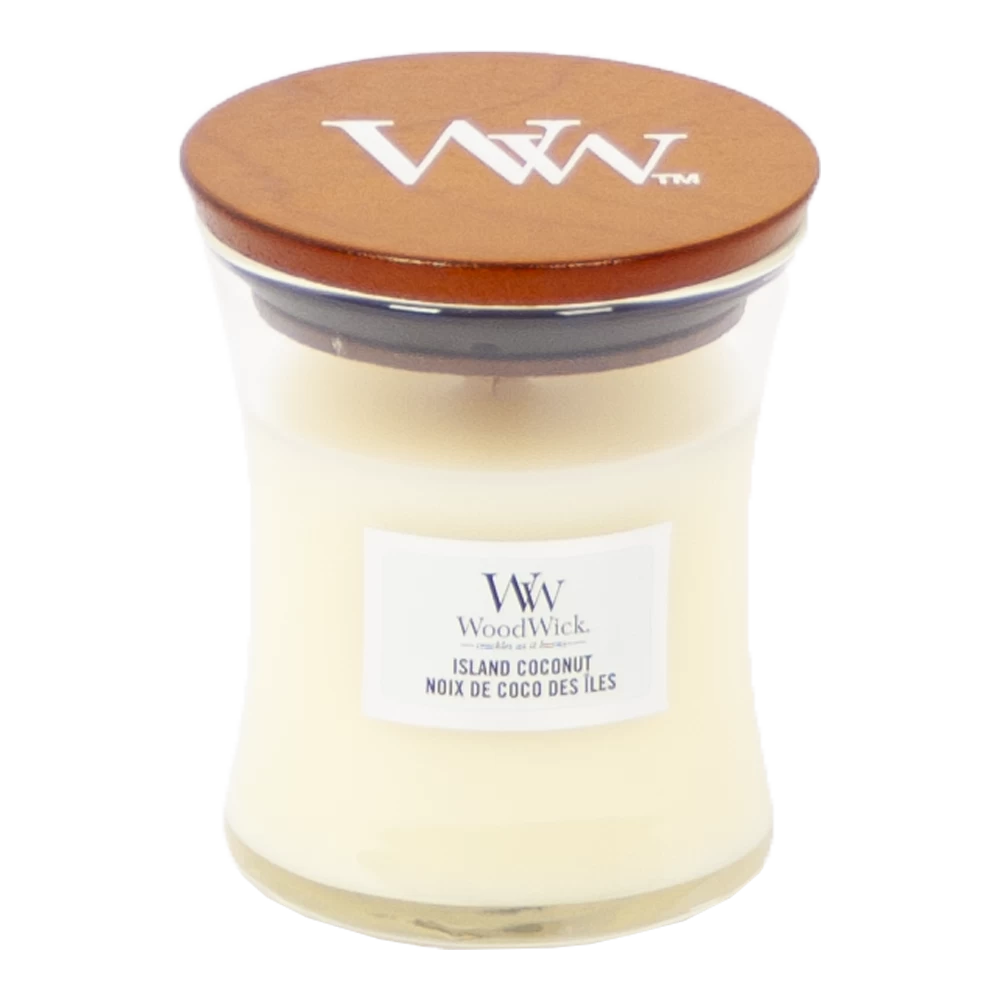 Woodwick Island Coconut Mini Candle - Geurkaars 1 Woodwick Island Coconut Mini Candle - Geurkaars