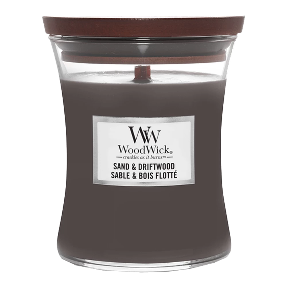 Woodwick Sand & Driftwood Mini Candle - Geurkaars 1 Woodwick Sand & Driftwood Mini Candle - Geurkaars