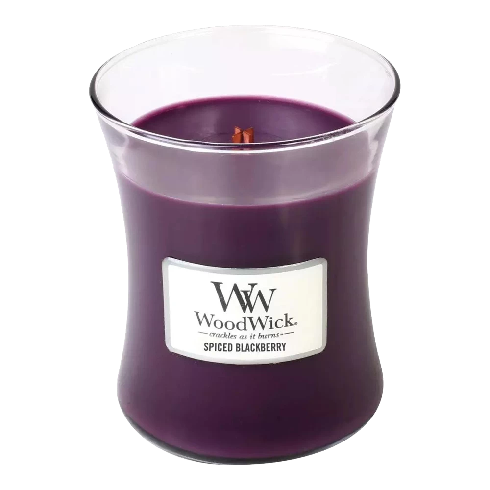 Woodwick Spiced Blackberry Medium Candle - Geurkaars 1 Woodwick Spiced Blackberry Medium Candle - Geurkaars