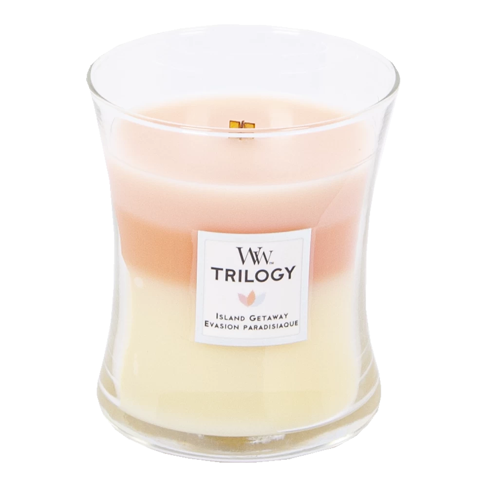 Woodwick Trilogy Island Getaway Medium Candle - Geurkaars 2 Woodwick Trilogy Island Getaway Medium Candle - Geurkaars - Afbeelding 2
