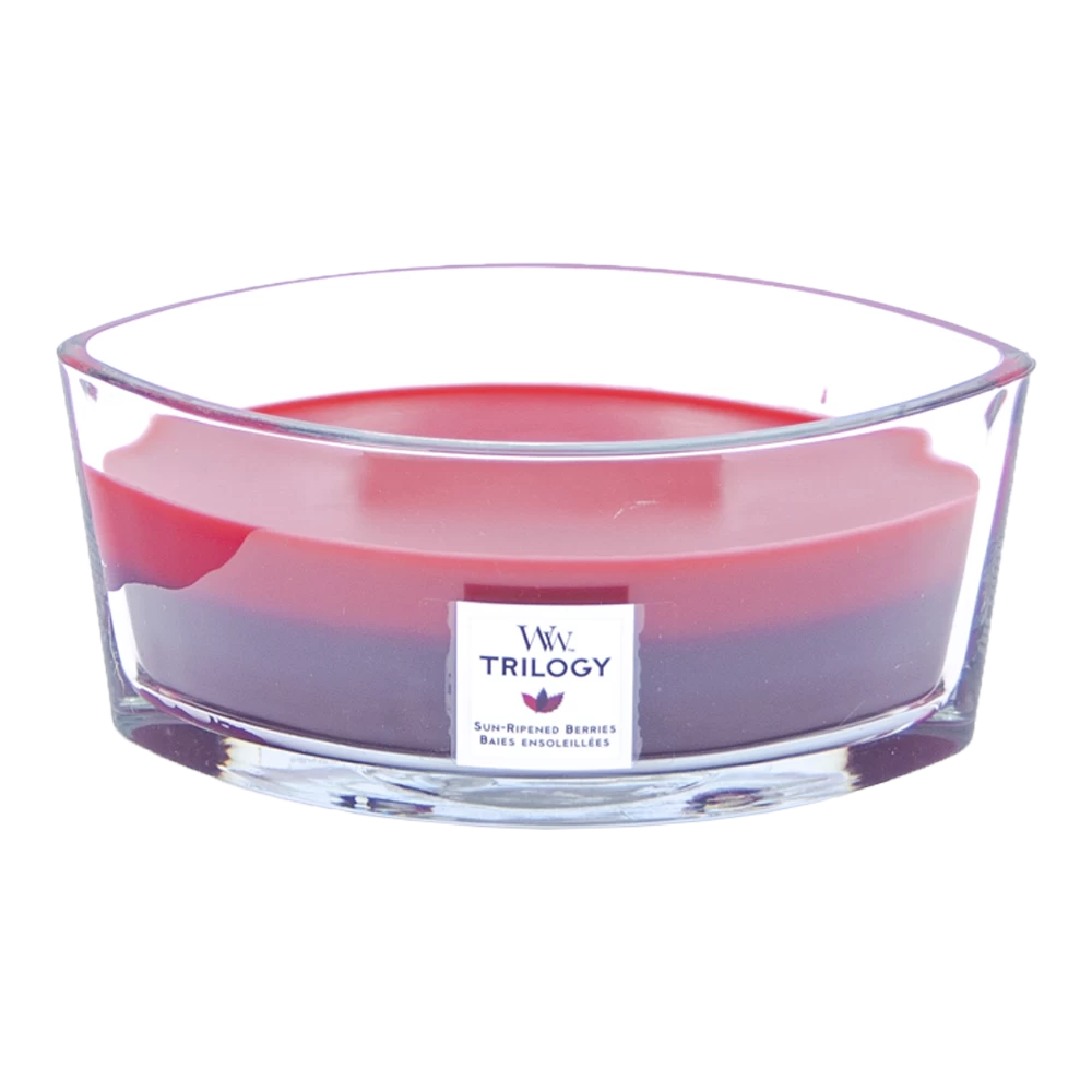 Woodwick Trilogy Sun Ripened Berries Ellipse Candle - Geurkaars 2 Woodwick Trilogy Sun Ripened Berries Ellipse Candle - Geurkaars - Afbeelding 2