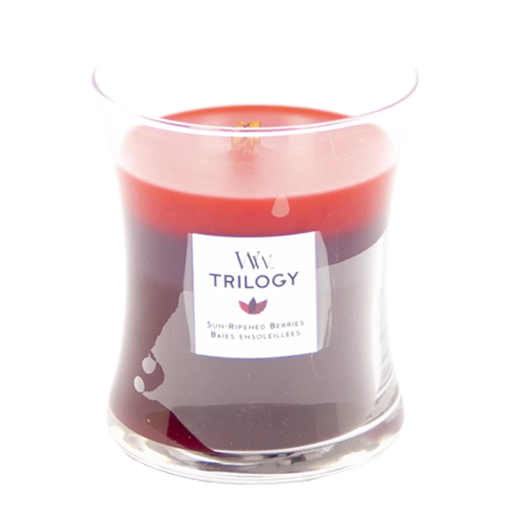 Woodwick Trilogy Sun Ripened Berries Medium Candle - Geurkaars 2 Woodwick Trilogy Sun Ripened Berries Medium Candle - Geurkaars - Afbeelding 2