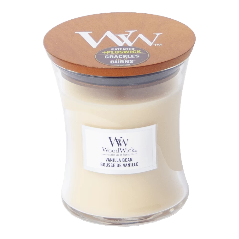 Woodwick Vanilla Bean Medium Candle - Geurkaars 1 Woodwick Vanilla Bean Medium Candle - Geurkaars
