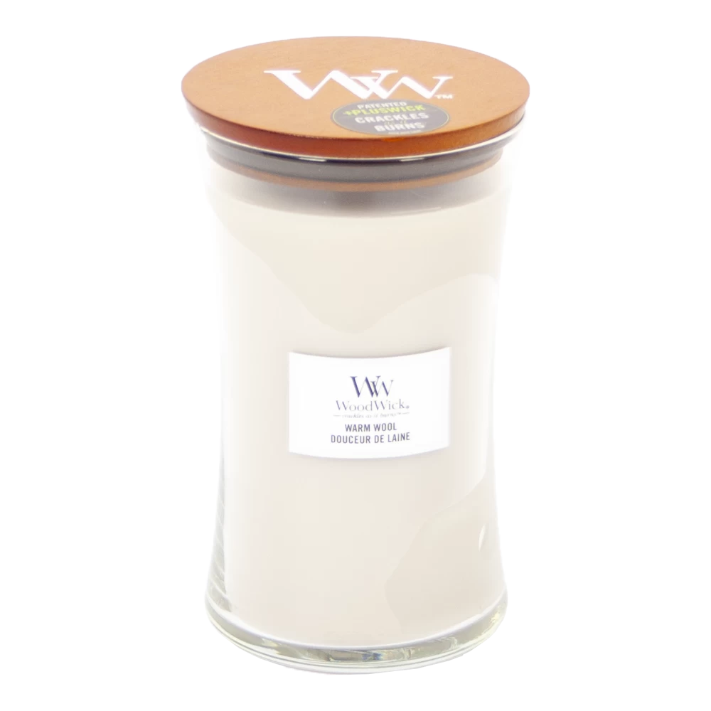 Woodwick Warm Wool Large Candle - Geurkaars 1 Woodwick Warm Wool Large Candle - Geurkaars